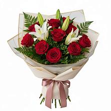 Букет цветов из:  Лилии и Розы #REPLACE_PRED# Горнореченском