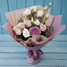Букет цветов из:  Розы и Лизиантусы в Горнореченском