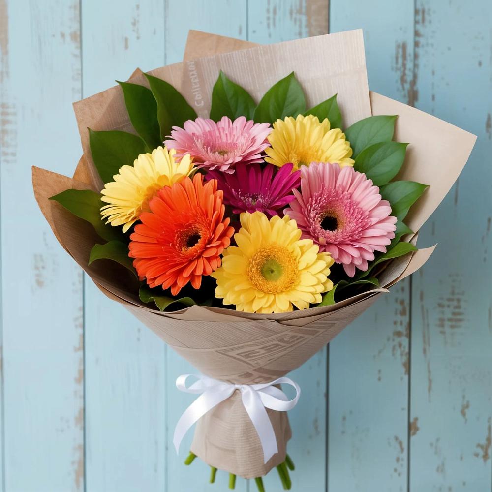 Букет цветов из: Герберы в Горнореченском