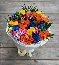 Букет цветов из:  Розы и Хризантемы в Горнореченском