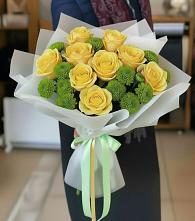 Букет цветов из:  Хризантемы и Розы #REPLACE_PRED# Горнореченском