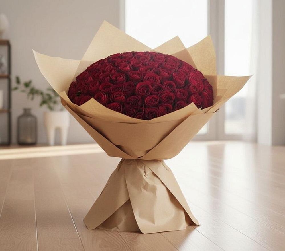 Букет 101 Красная роза в Горнореченском
