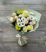 Букет цветов из:  Альстромерии, Розы и Хризантемы #REPLACE_PRED# Горнореченском